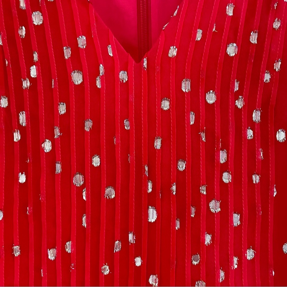 Lilly Pulitzer cleme silk red v-neck dress 26467 - Picture 4 of 8
